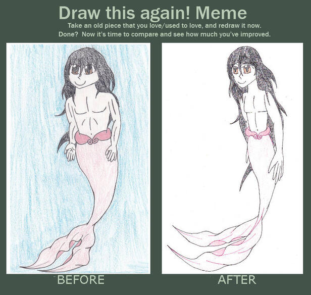 Jun. 3, 2015 - First Redraw/Redesign: Before and After of Drake Florian (my OC)